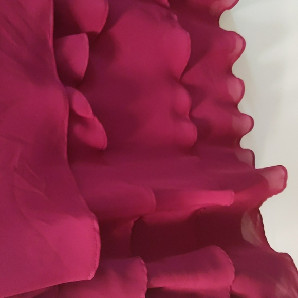 SLNY Dresses Boysenberry Tiered Chiffon Cocktail Dress Poshmark